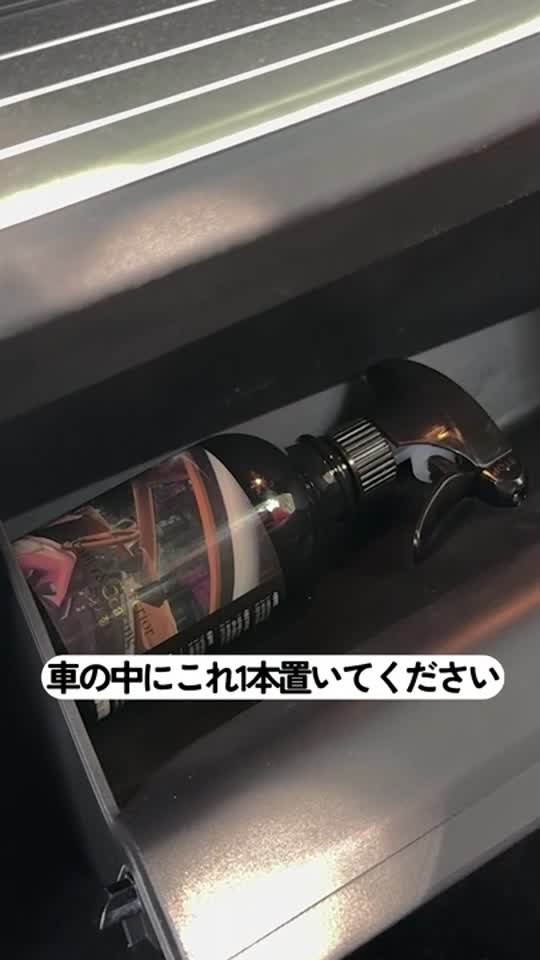 クロスで車内をお手入れする実演